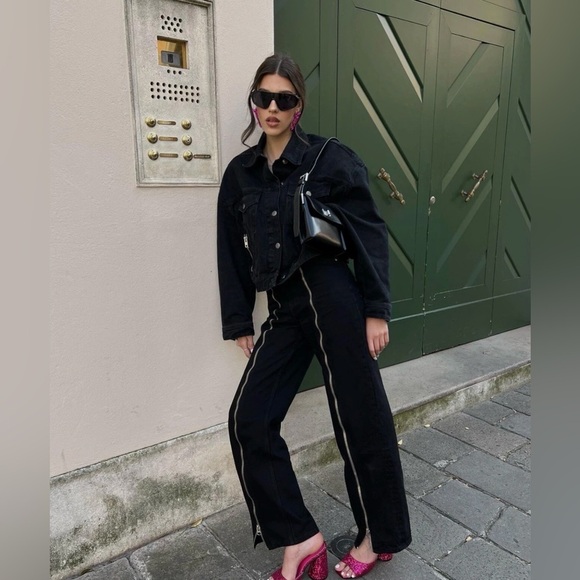 Zara Pants - Zara Black Denim w/ Zipper Front